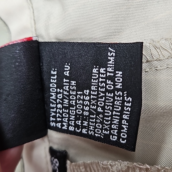 MENS Wilson ultra beige striped pocket Bermuda length shirts size 38 - Picture 4 of 6